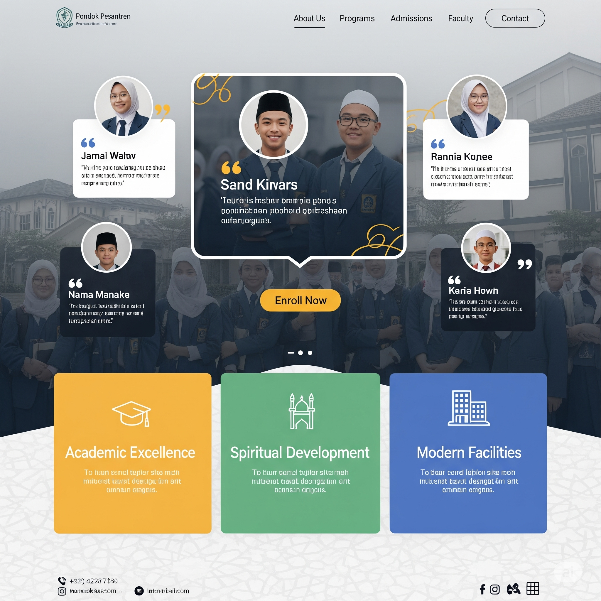 Tampilan Website Pesantren